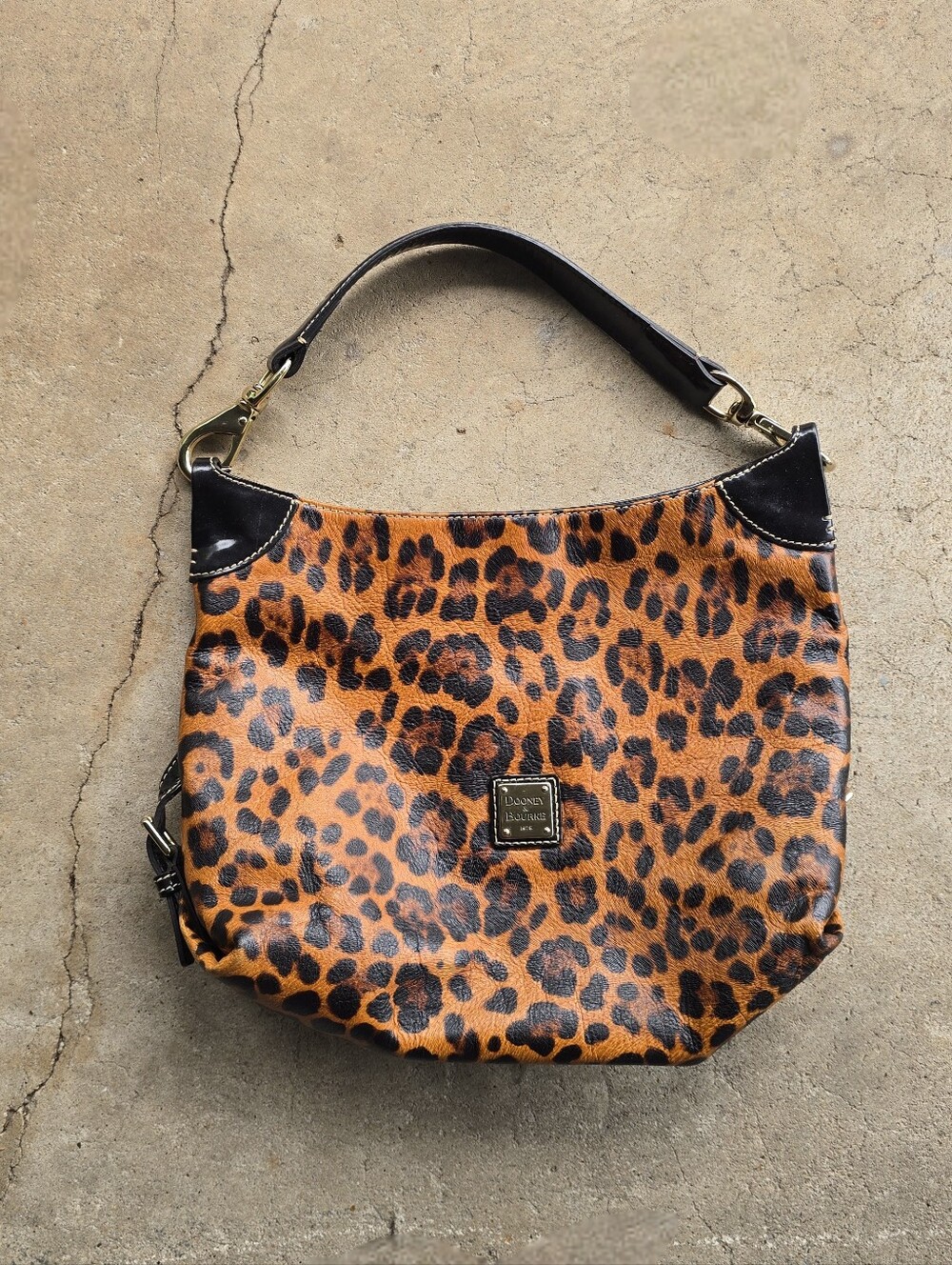 Dooney And Bourke Leopard Print Shoulder Bag Purse